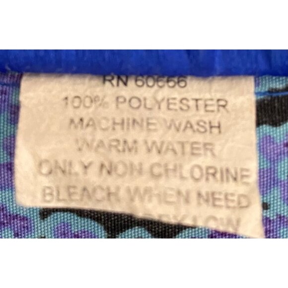 Vintage A Personal Touch Button Patchwork Floral Blue Short Sleeve Shirt Plus 3X - Picture 5 of 5